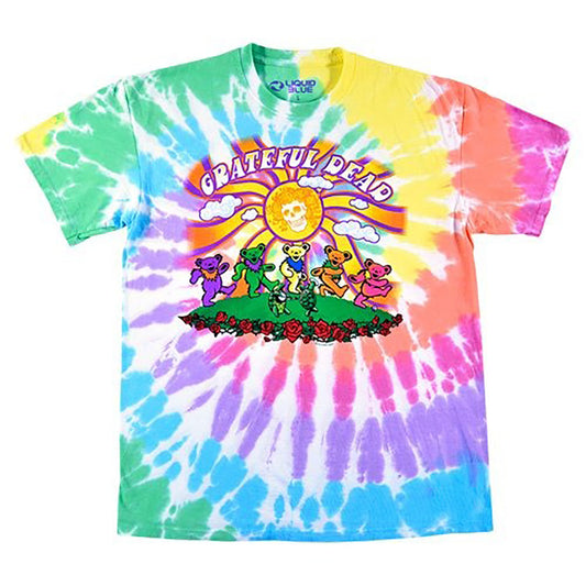 Grateful Dead Sunshine Bears Tie Dye T-shirt Front