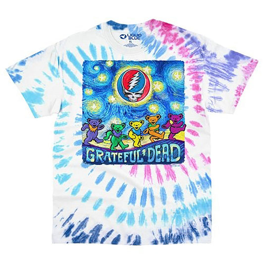 Grateful Dead Starry Bears Tie Dye T-shirt Front