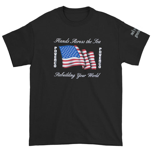 POWERCO Hands Across the Sea Rebuilding Your World Slim Fit T-shirt