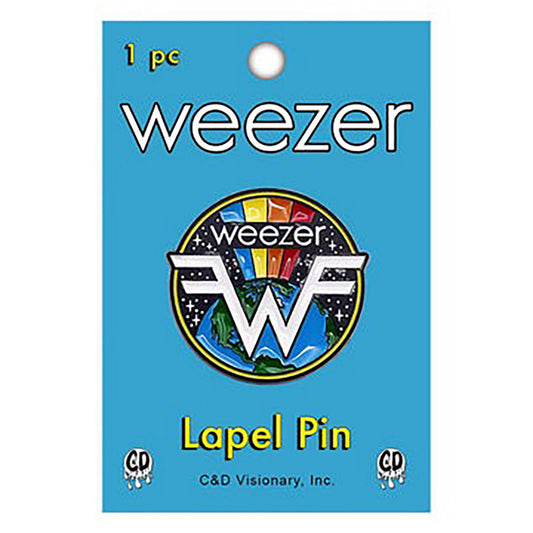 Weezer Earth Logo Pewter Pin Badge