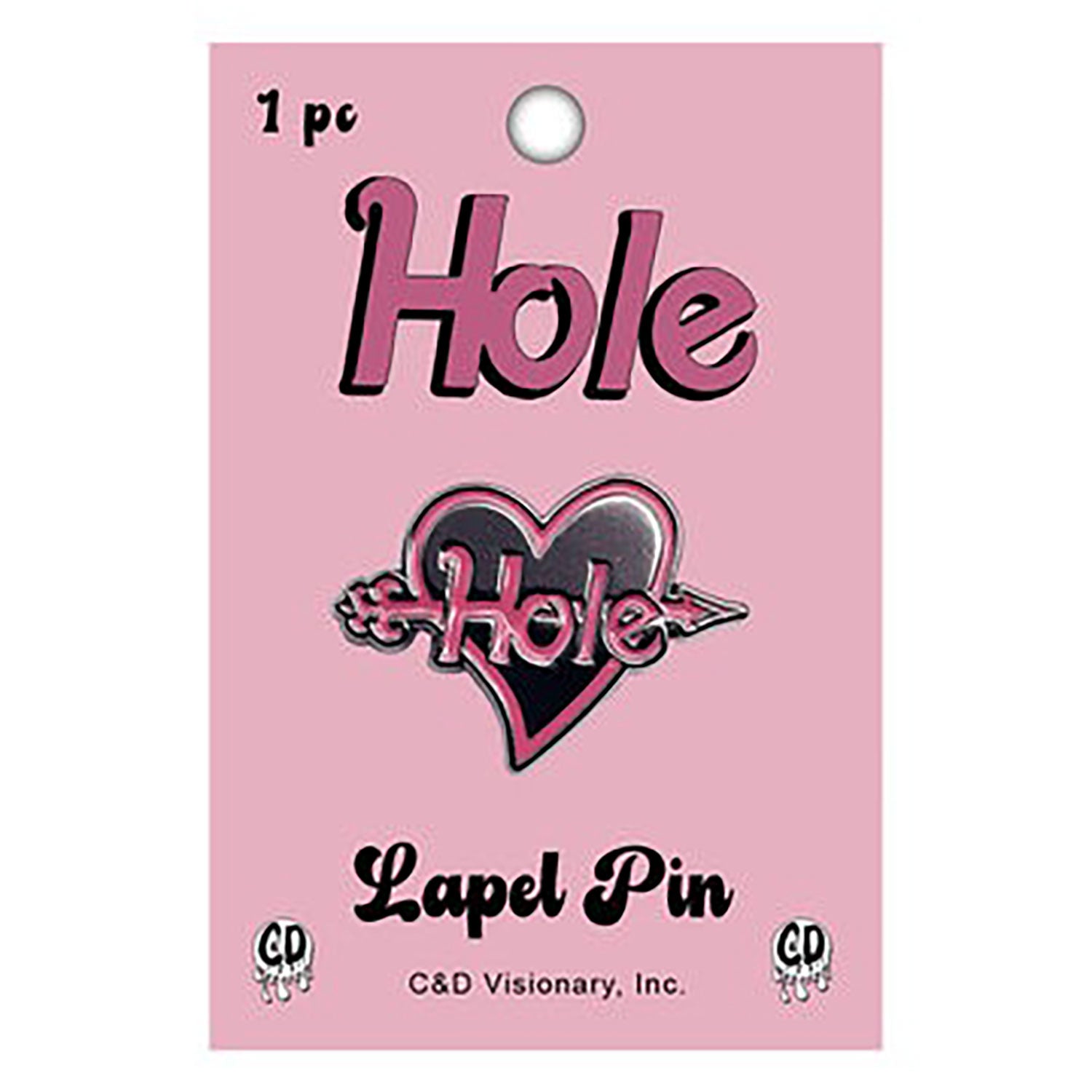 Hole Heart Logo Pewter Pin Badge
