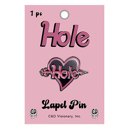 Hole Heart Logo Pewter Pin Badge