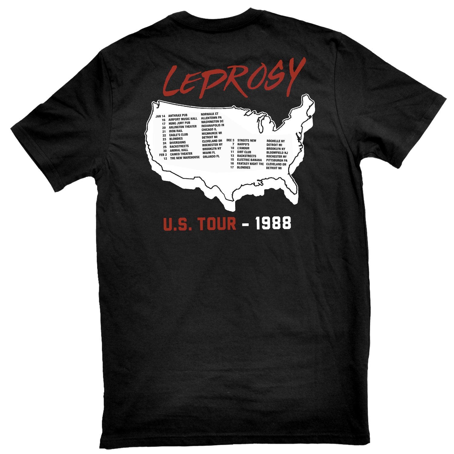 Death Leprosy US Tour - 1988 T-shirt