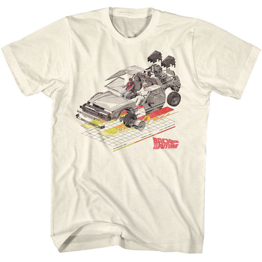 Bttf Car With Grid T-shirt