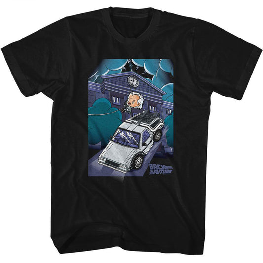 Bttf Cute Cartoon Doc And Clock Tower T-shirt