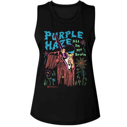 Jimi Hendrix All In My Brain Womens Tank