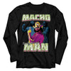 Macho Man Three Photos Collage Long Sleeve