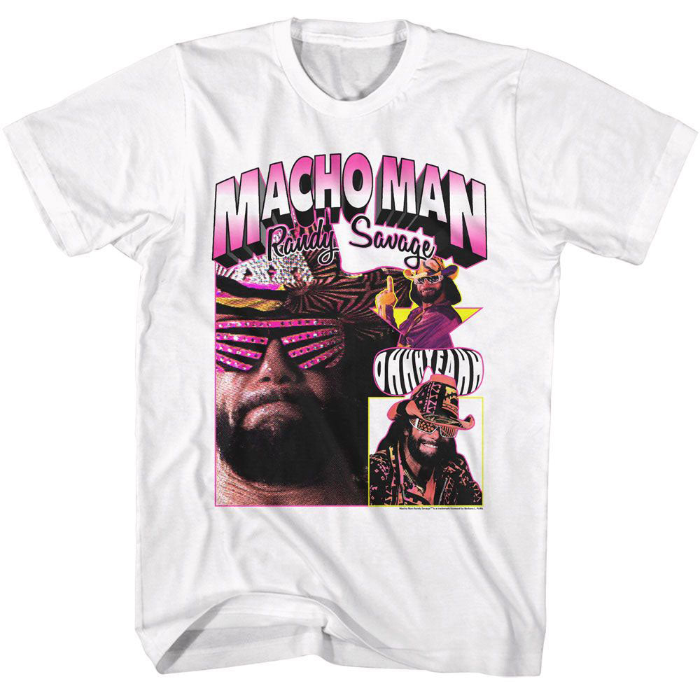 Macho Man Macho Man Randy Collage Light T-shirt