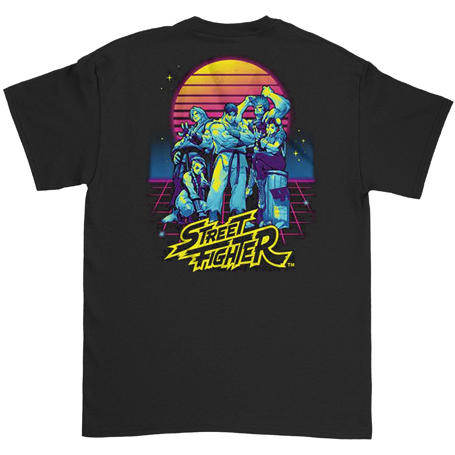 Street Fighter Street Fighter Synthwave Fighter 2 T-shirt