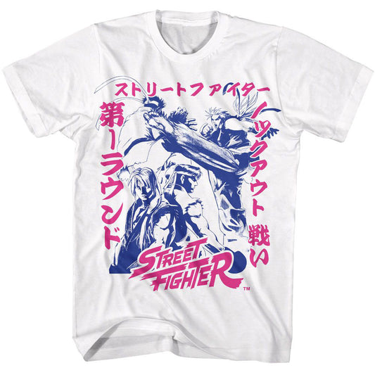 Street Fighter Two Tone Japanese Graphics T-shirt
