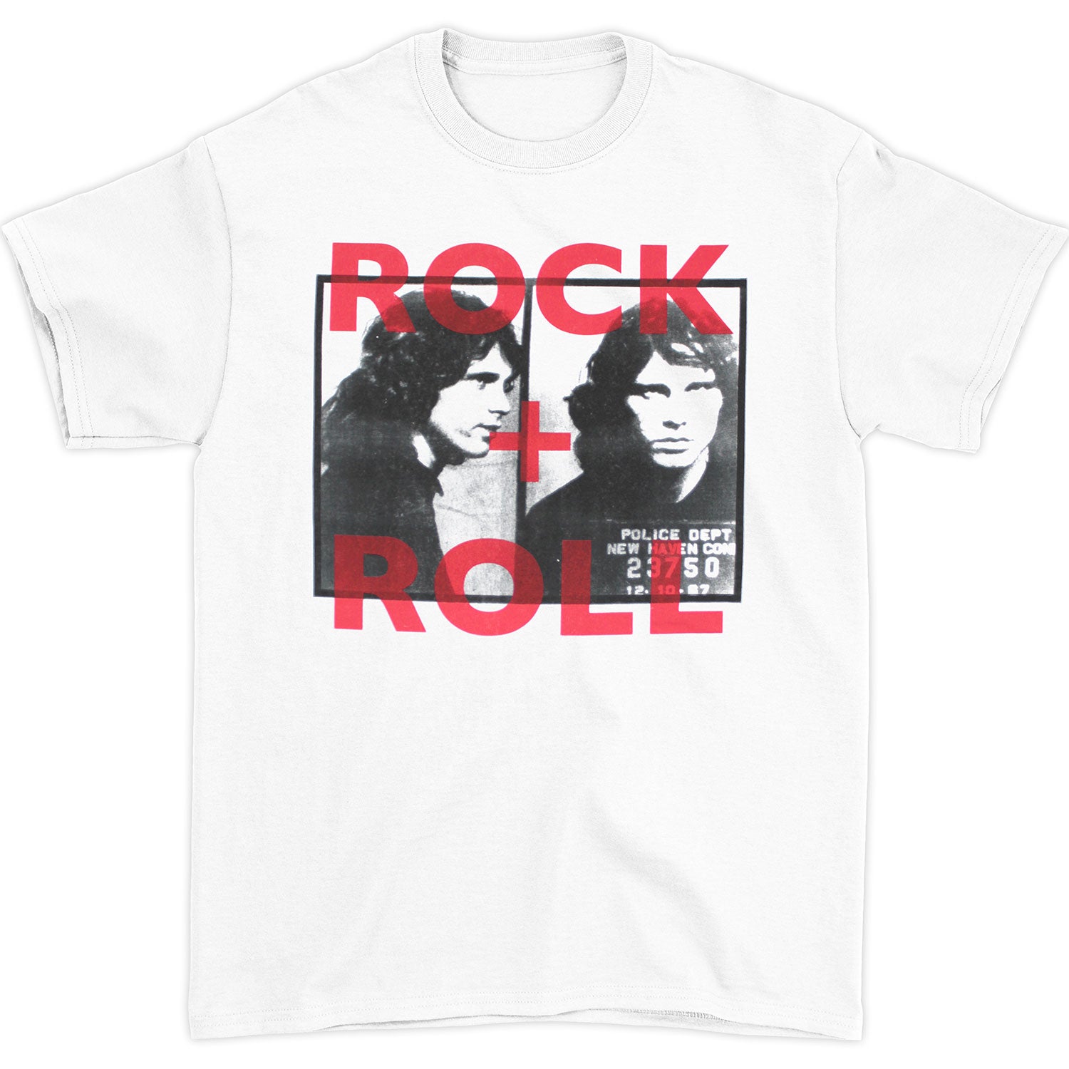 Rock + Roll Jim Morrison Mug Shot Slim Fit T-shirt