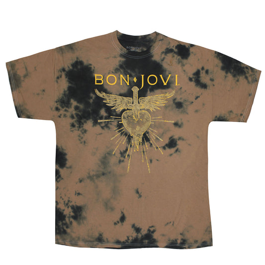 Bon Jovi Sacred Heart Logo Tie Dye T-shirt