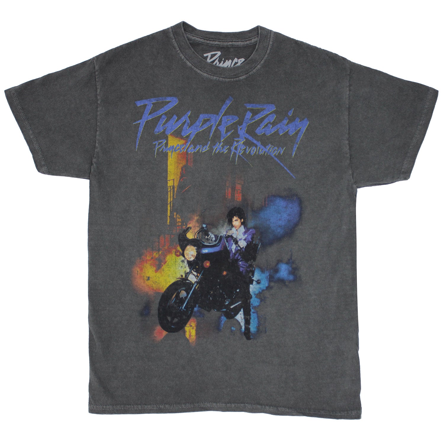 Prince Purple Rain On Grey T-shirt