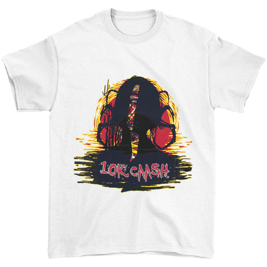 10k.Caash 10k.Caash Face Art & Logo T-shirt