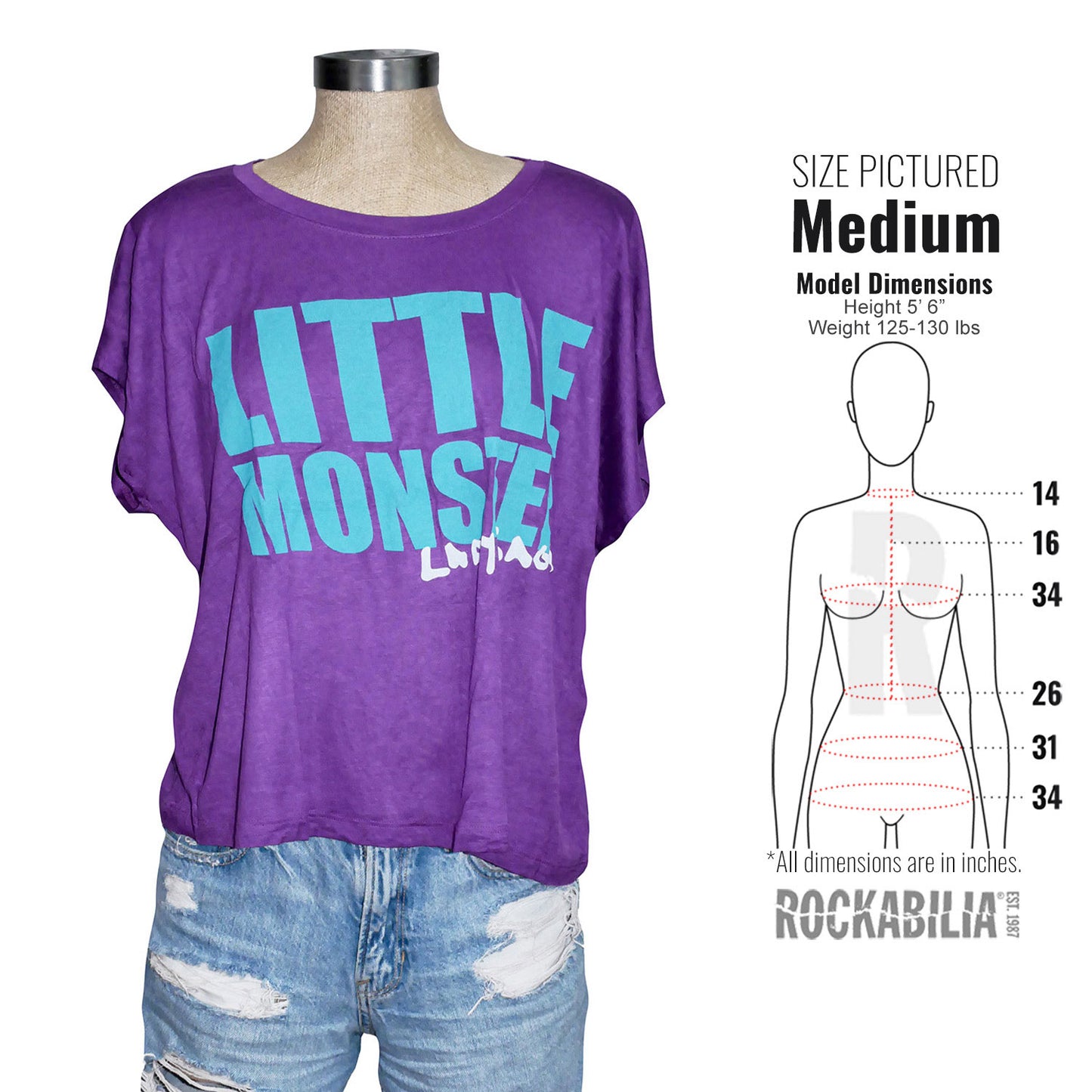 Little Monster Oversized Crop Top Junior Top