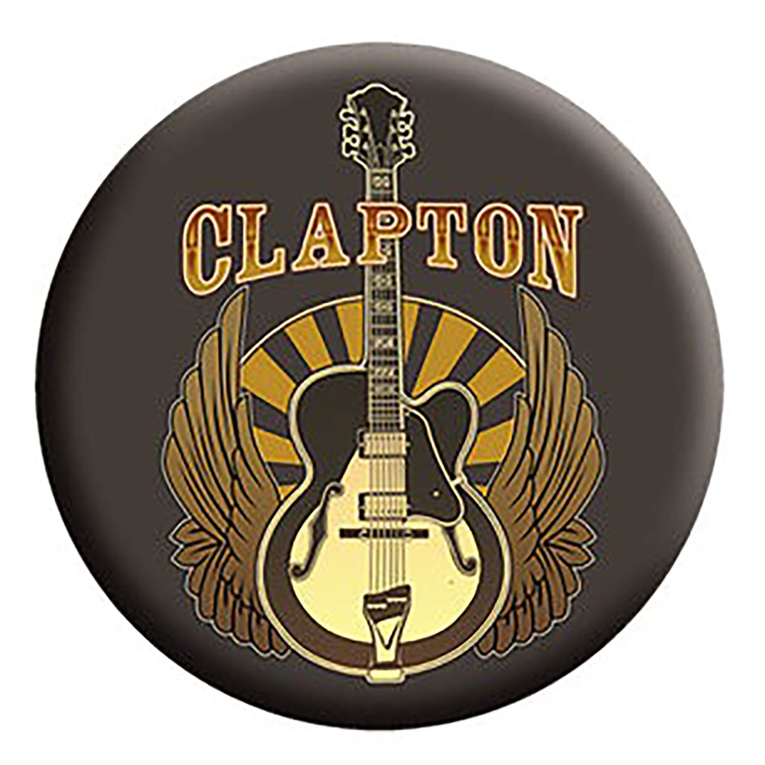 Brown Guitar Button