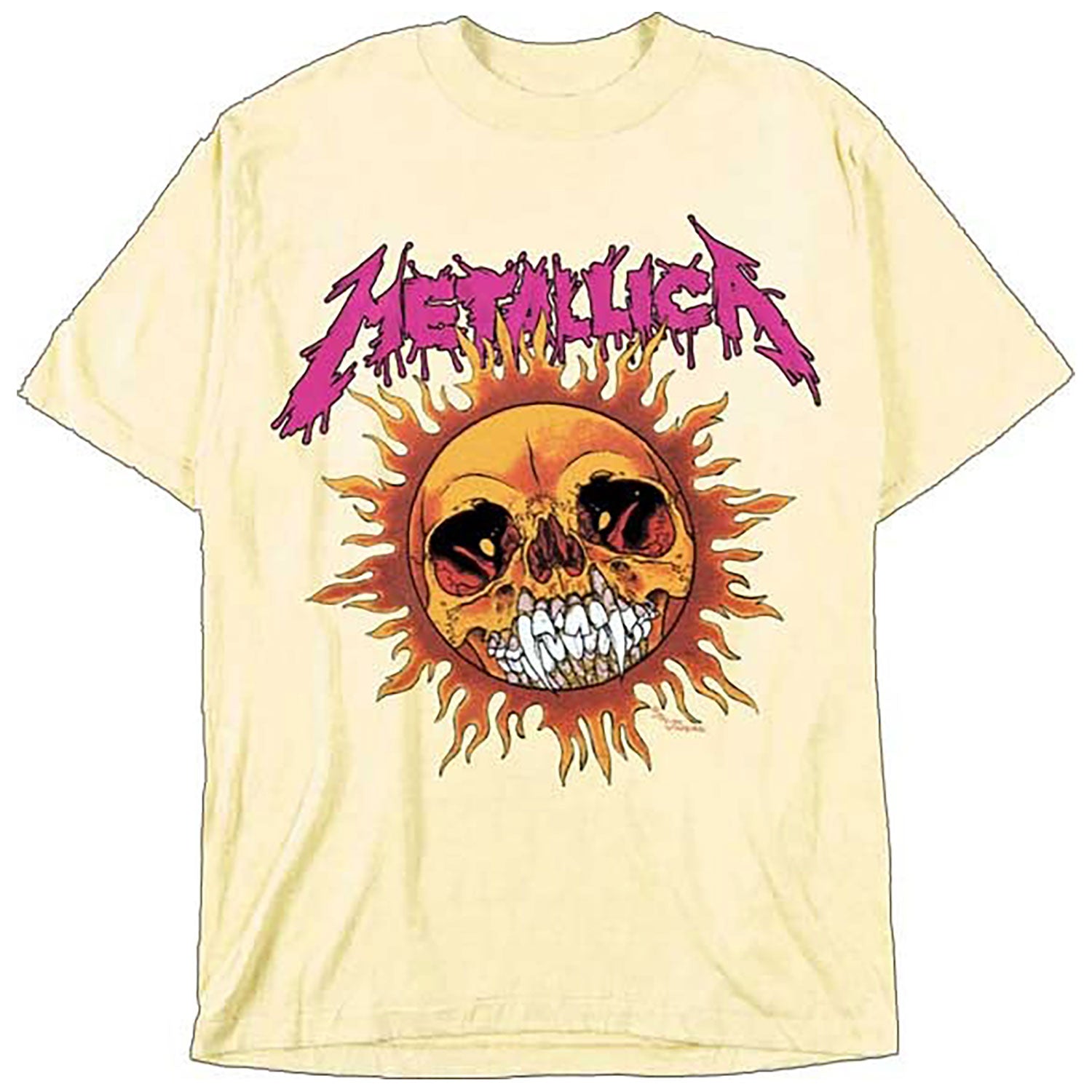 Fire Sun Pale Yellow T-shirt