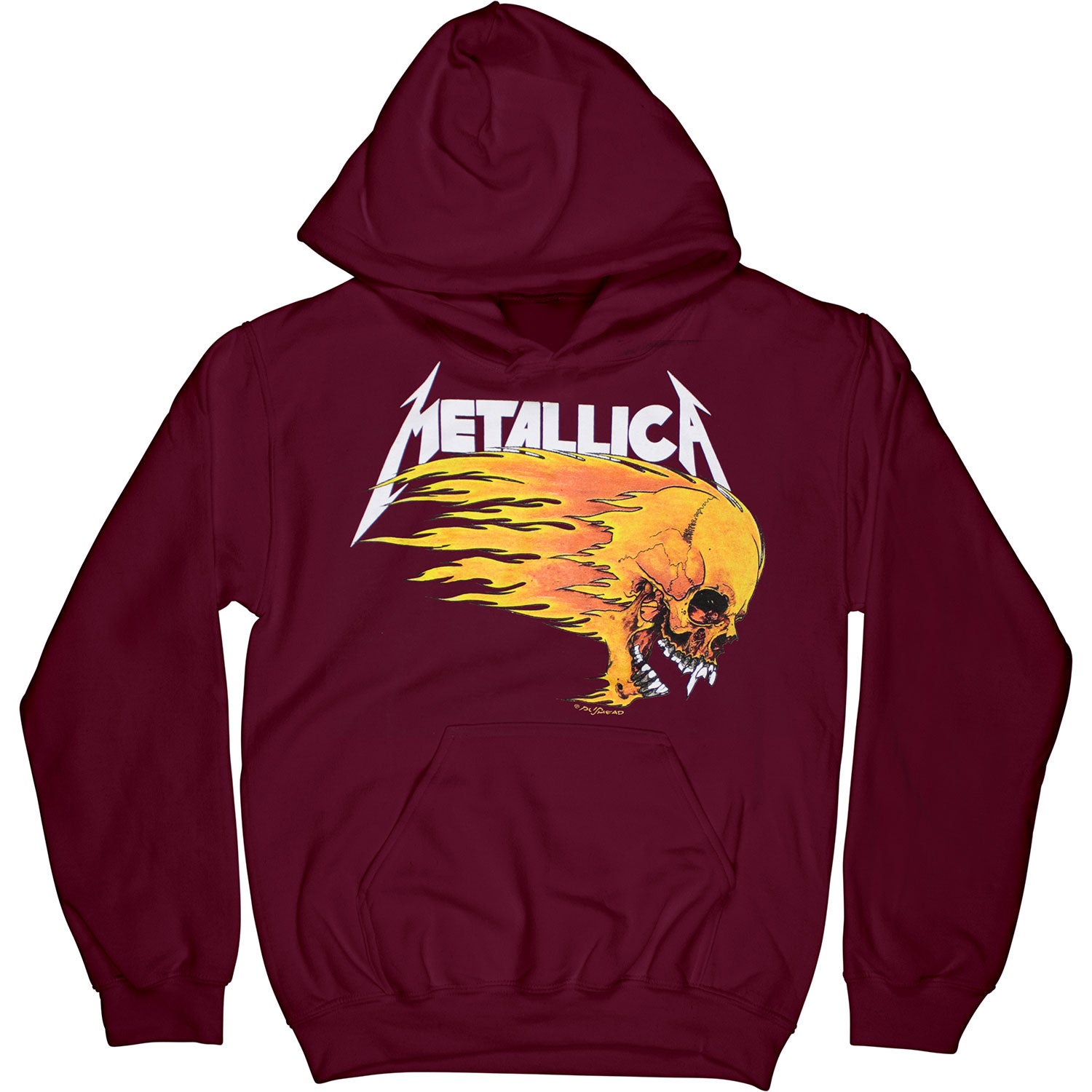 Flaming Skull Hooded Sweatshirt
