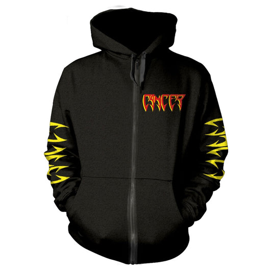 Cancer To The Gory End Zippered Hooded Sweatshirt
