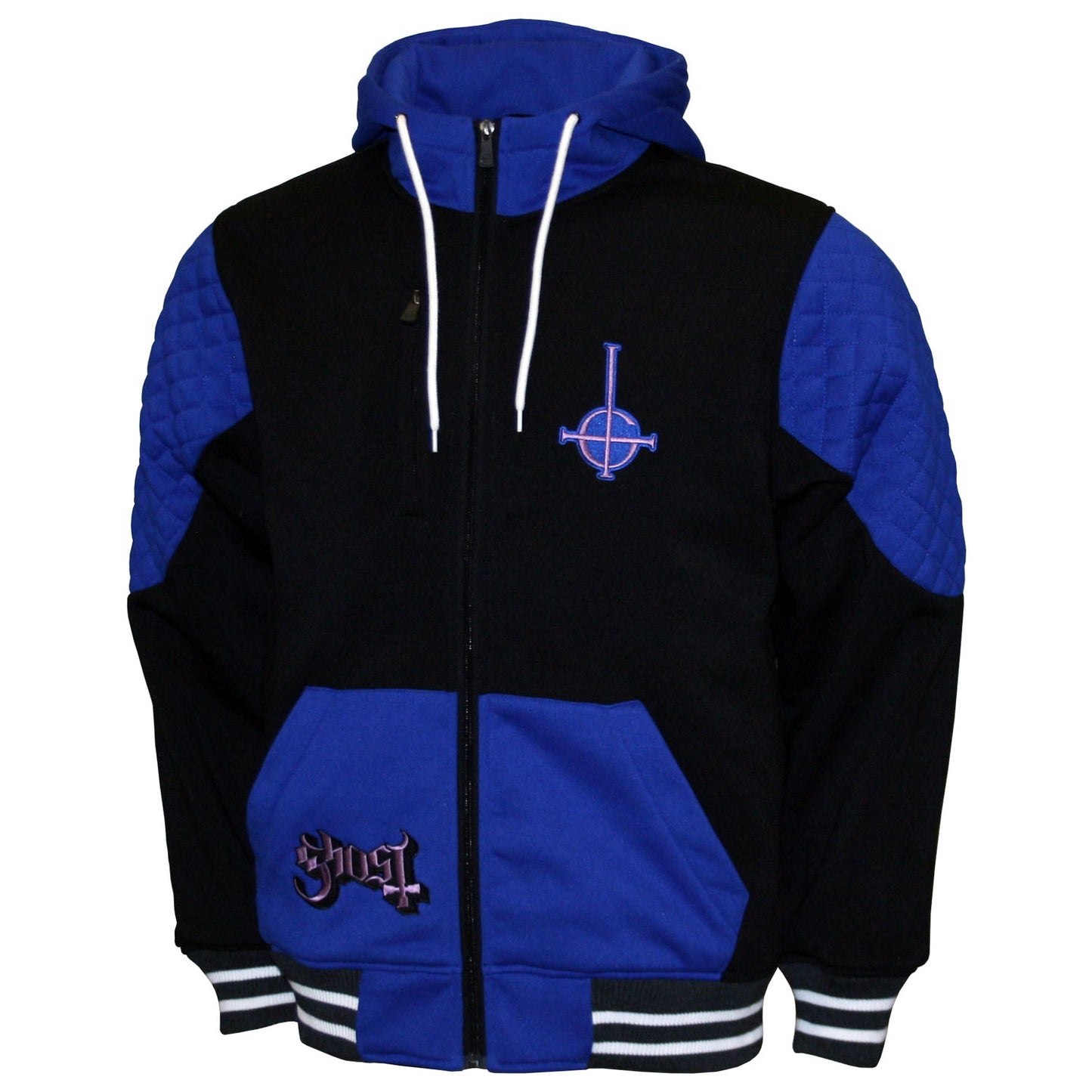 Double Knit Hoodie Zippered Hooded Sweatshirt