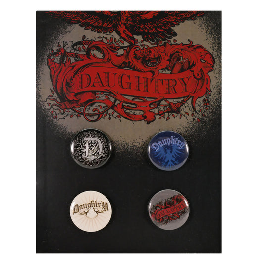 Daughtry 4 Piece Button Set Collector Items