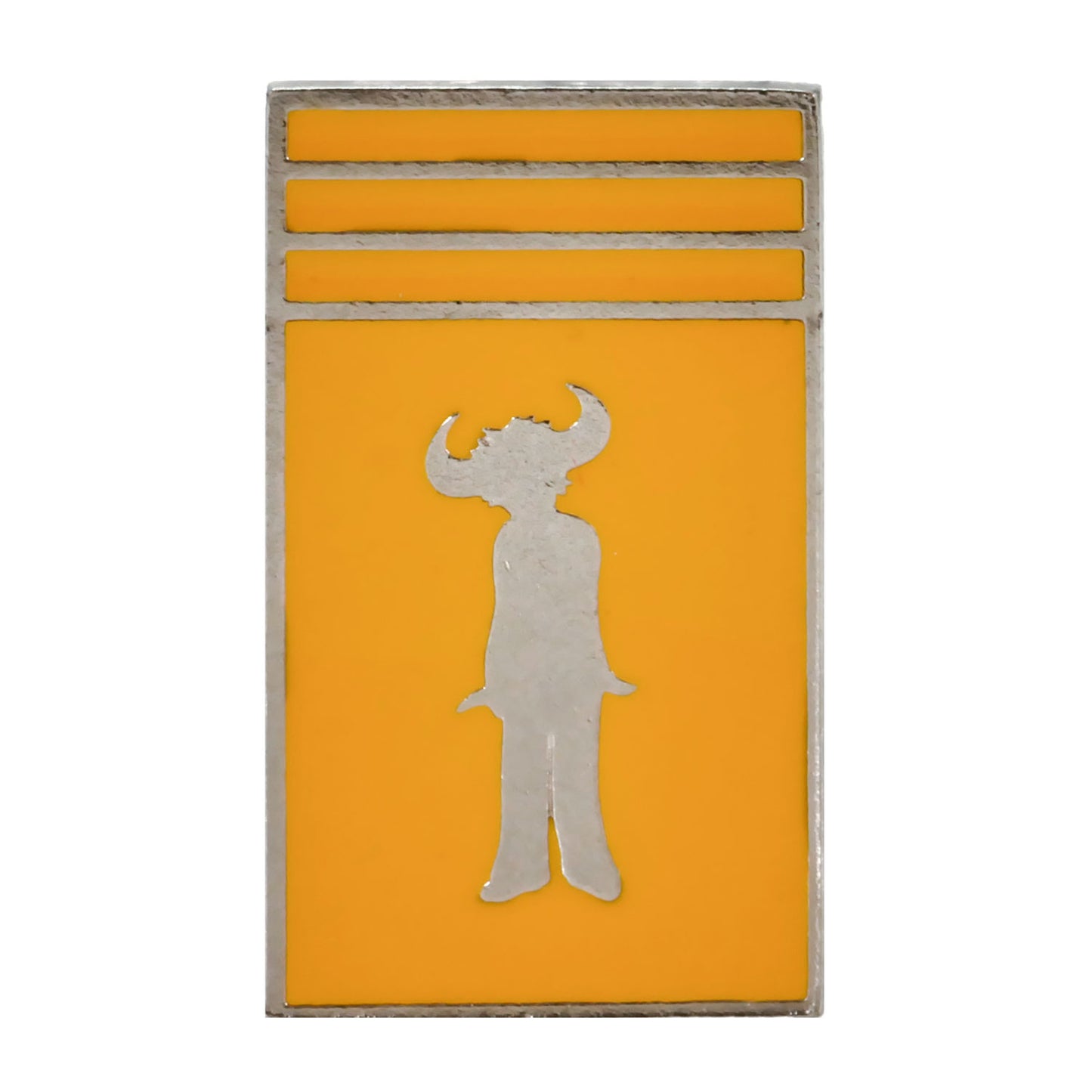 The Buffalo Man Pewter Pin Badge