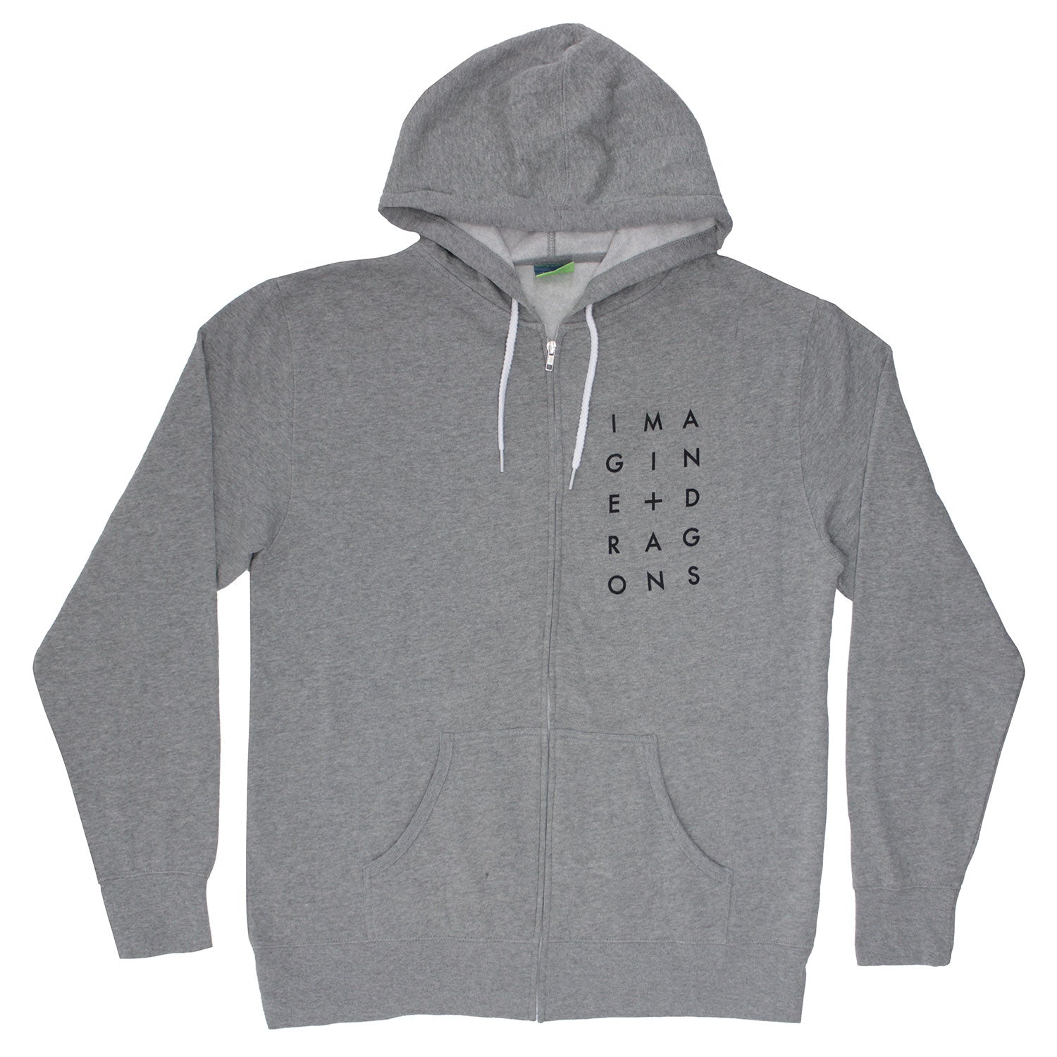 Imagine Dragons Stacked Pocket Logo Zippered Hooded Sweatshirt