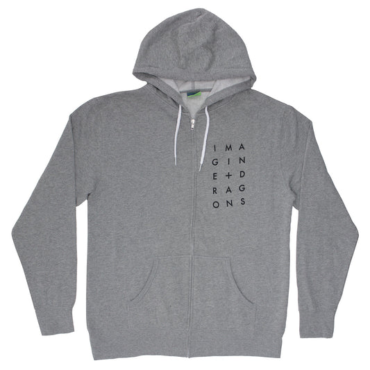 Imagine Dragons Stacked Pocket Logo Zippered Hooded Sweatshirt