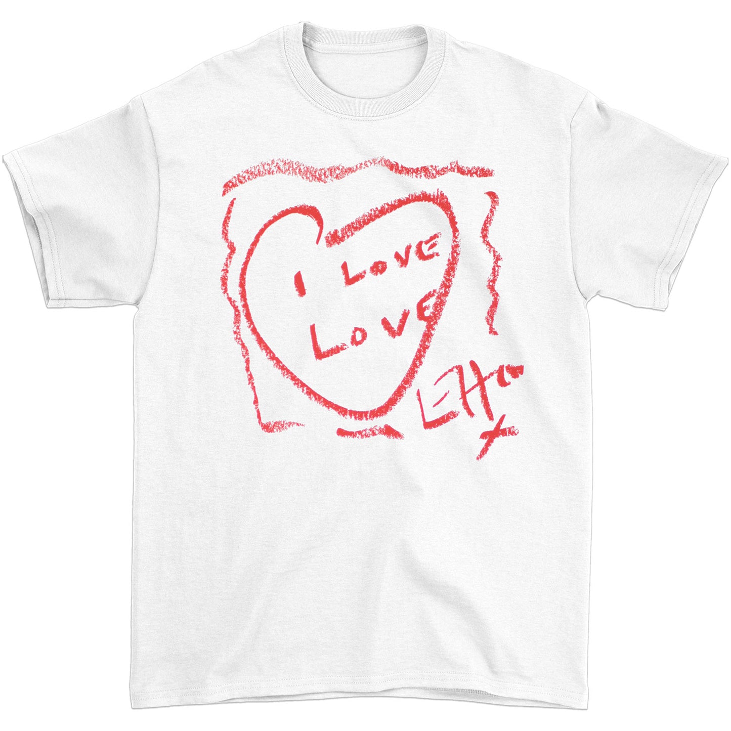 I Love Love Elton Heart Slim Fit T-shirt