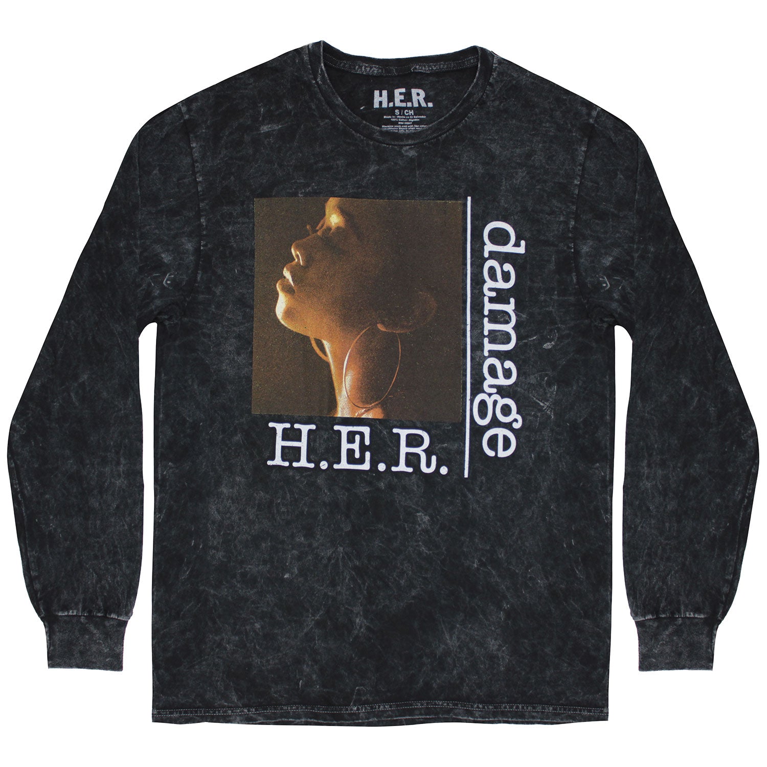 damage Tie Dye  Long Sleeve