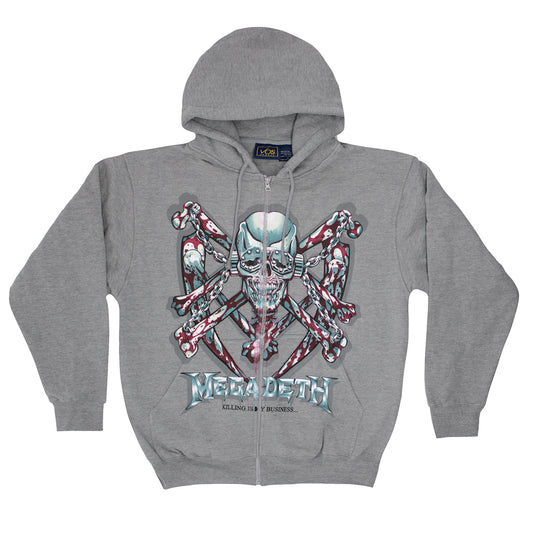 Megadeth Killing Is My Business... Zippered Hooded Sweatshirt