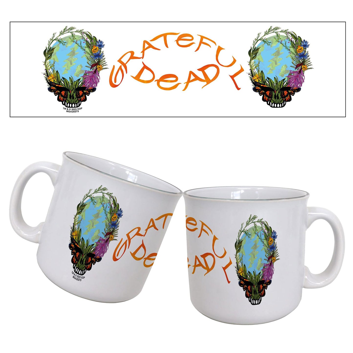 Floral Skull Coffee Mug