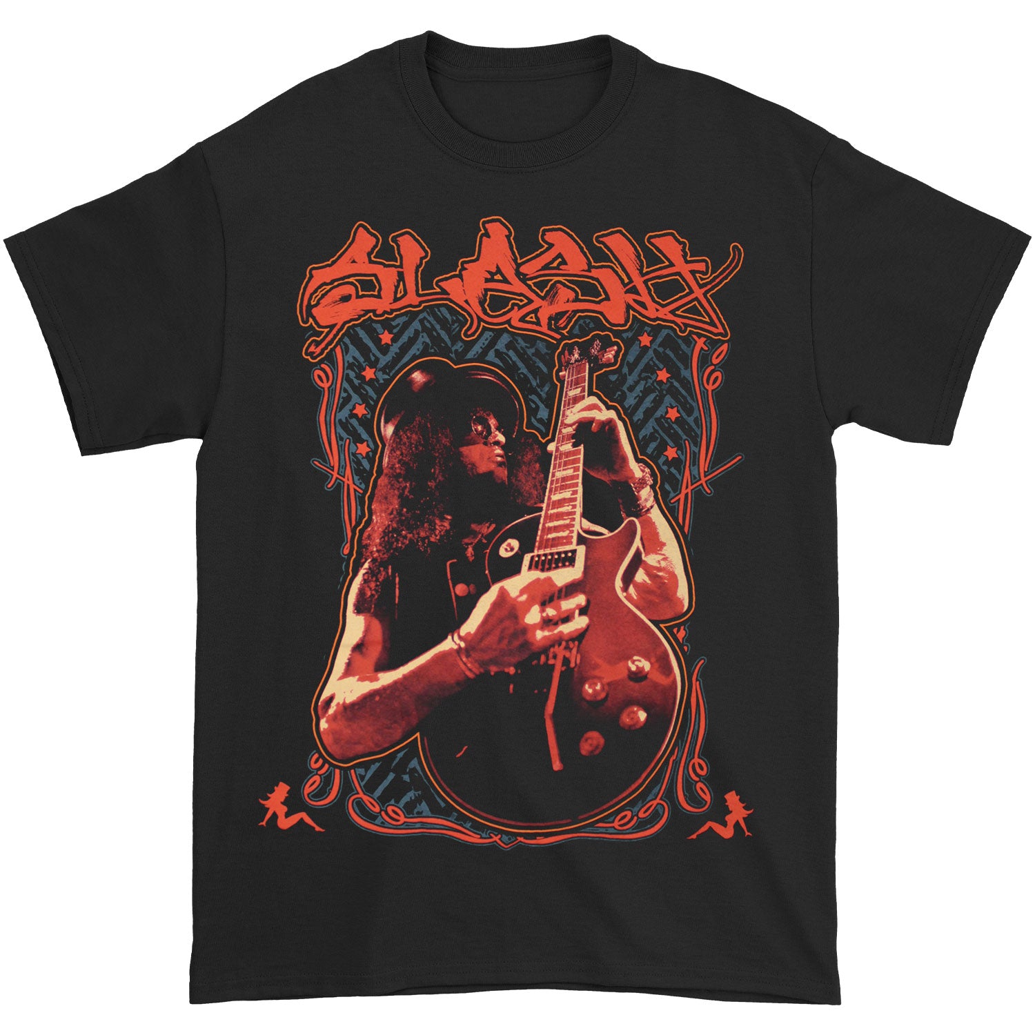 Ornate Framed Guitar Photo T-shirt