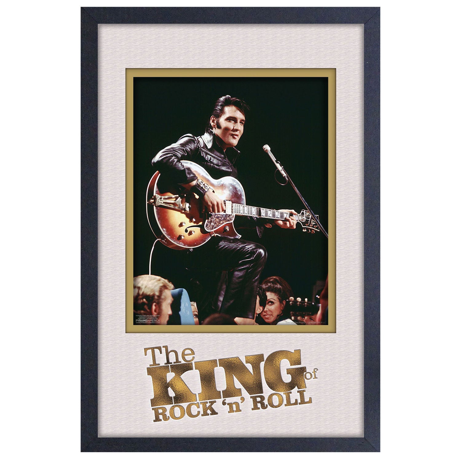 Elvis Presley King of Rock and Roll Framed Wall Art