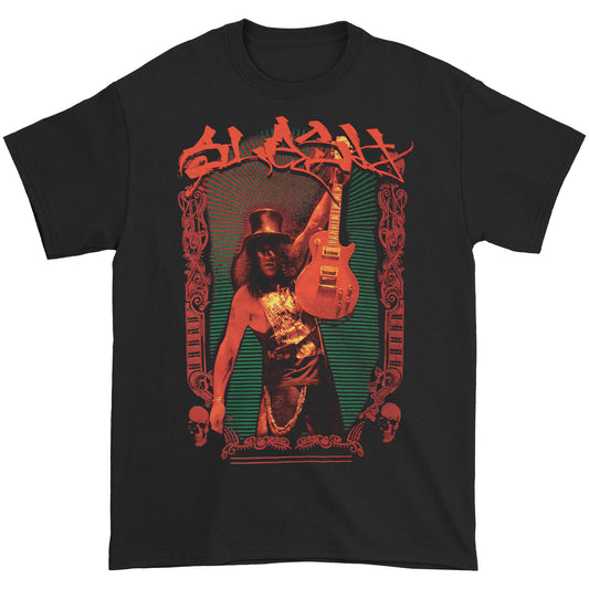 Ornate Frame With Holding Up Guitar Photo T-shirt