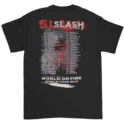 World On Fire World Tour 2015 (Oslo, NO - Moscow, RU) Slim Fit T-shirt