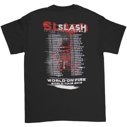 World On Fire World Tour 2015 (Stockholm, SE - Temecula, CA) Slim Fit T-shirt