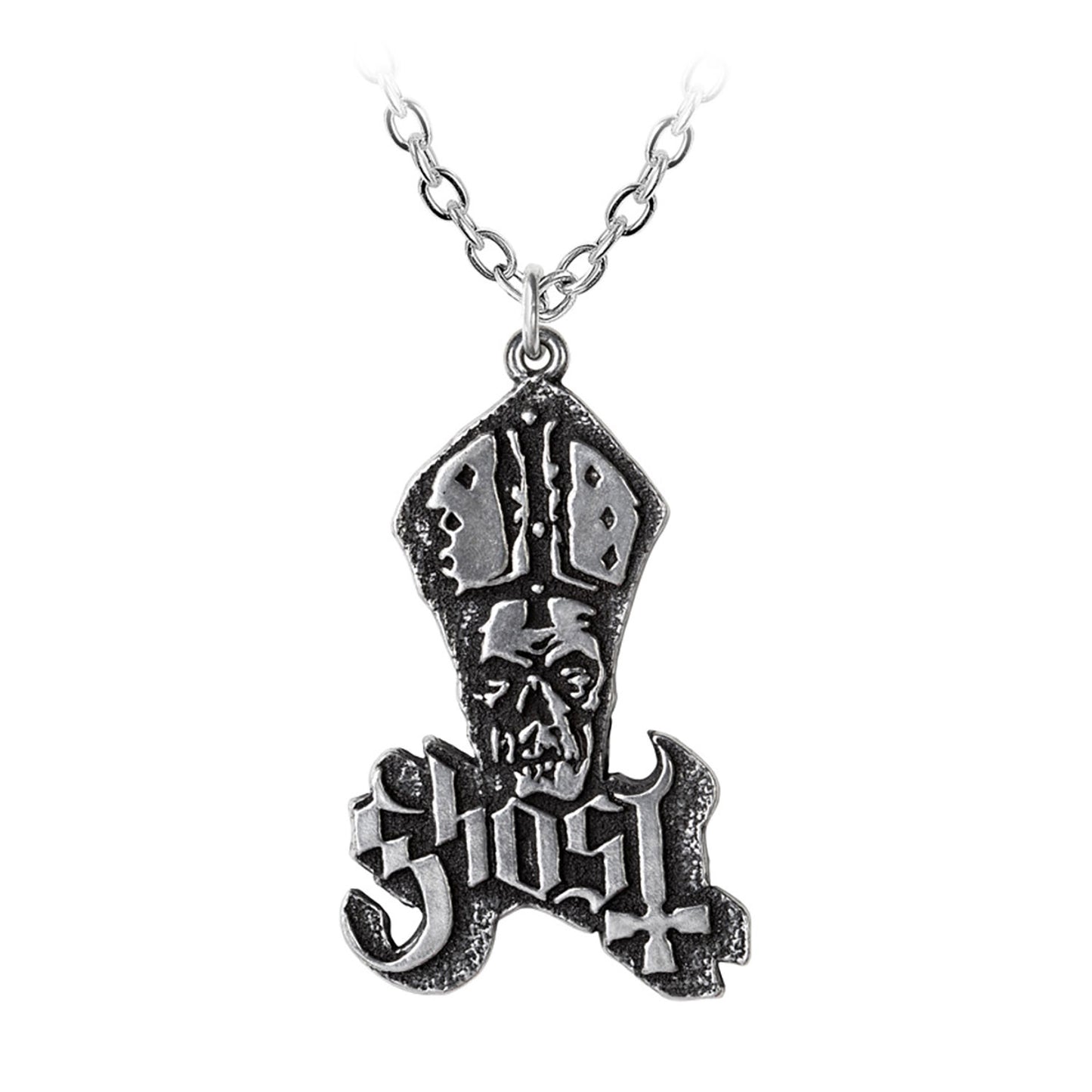 Ghost Papa Logo Band Pendant Necklace