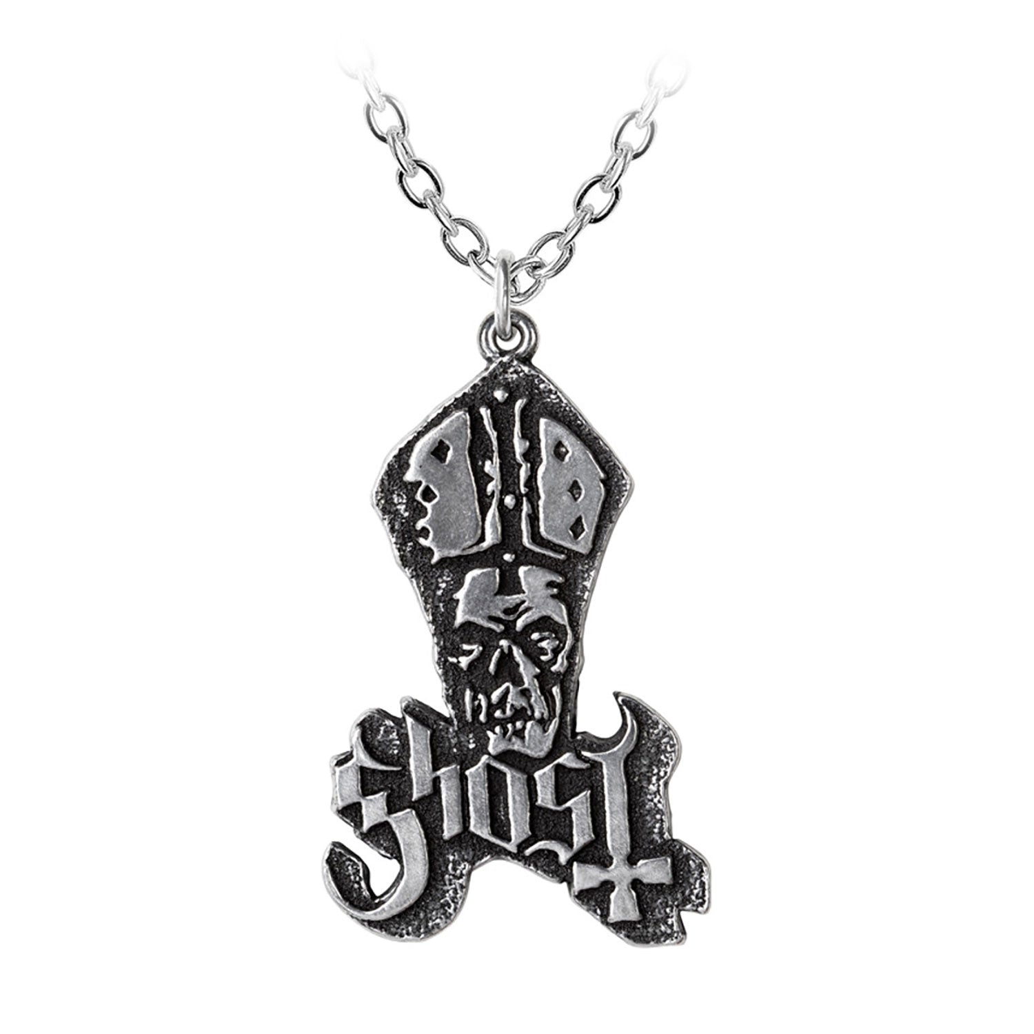 Ghost Papa Logo Band Pendant Necklace