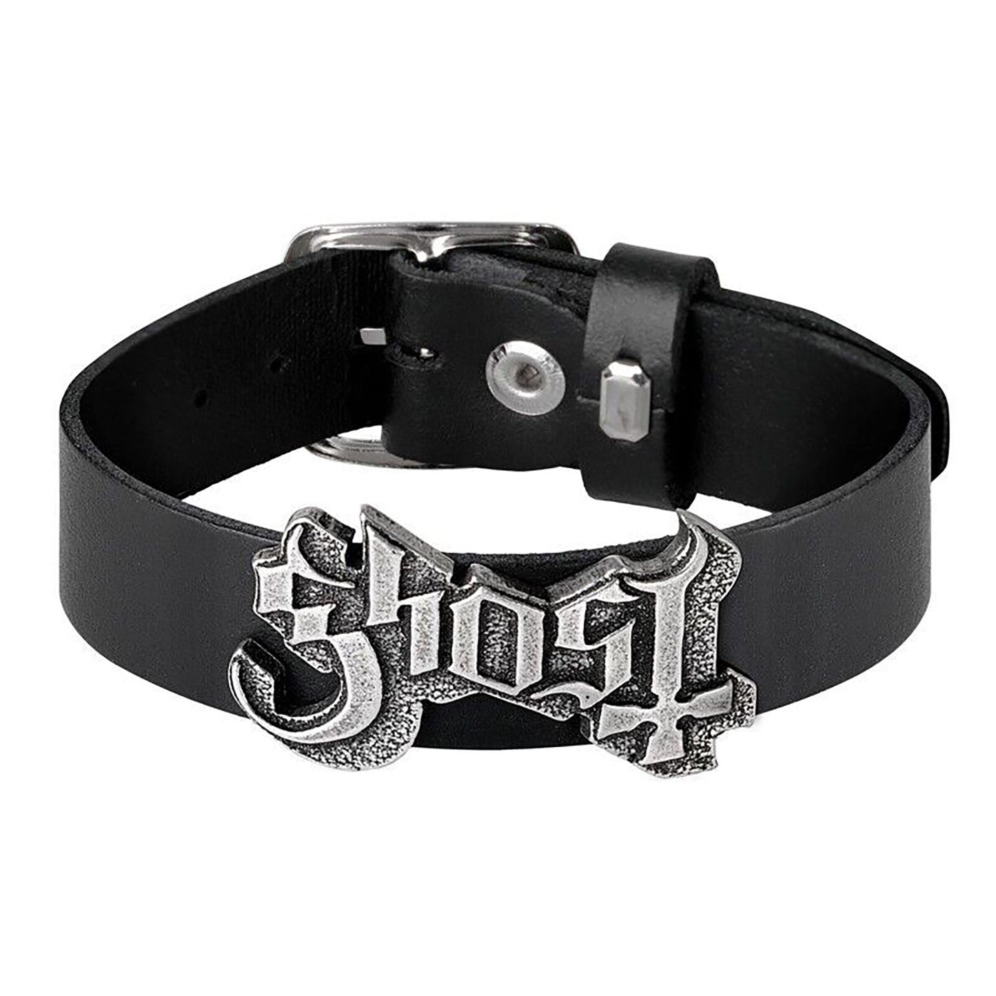 Ghost Logo Leather Wrist Strap Wristband