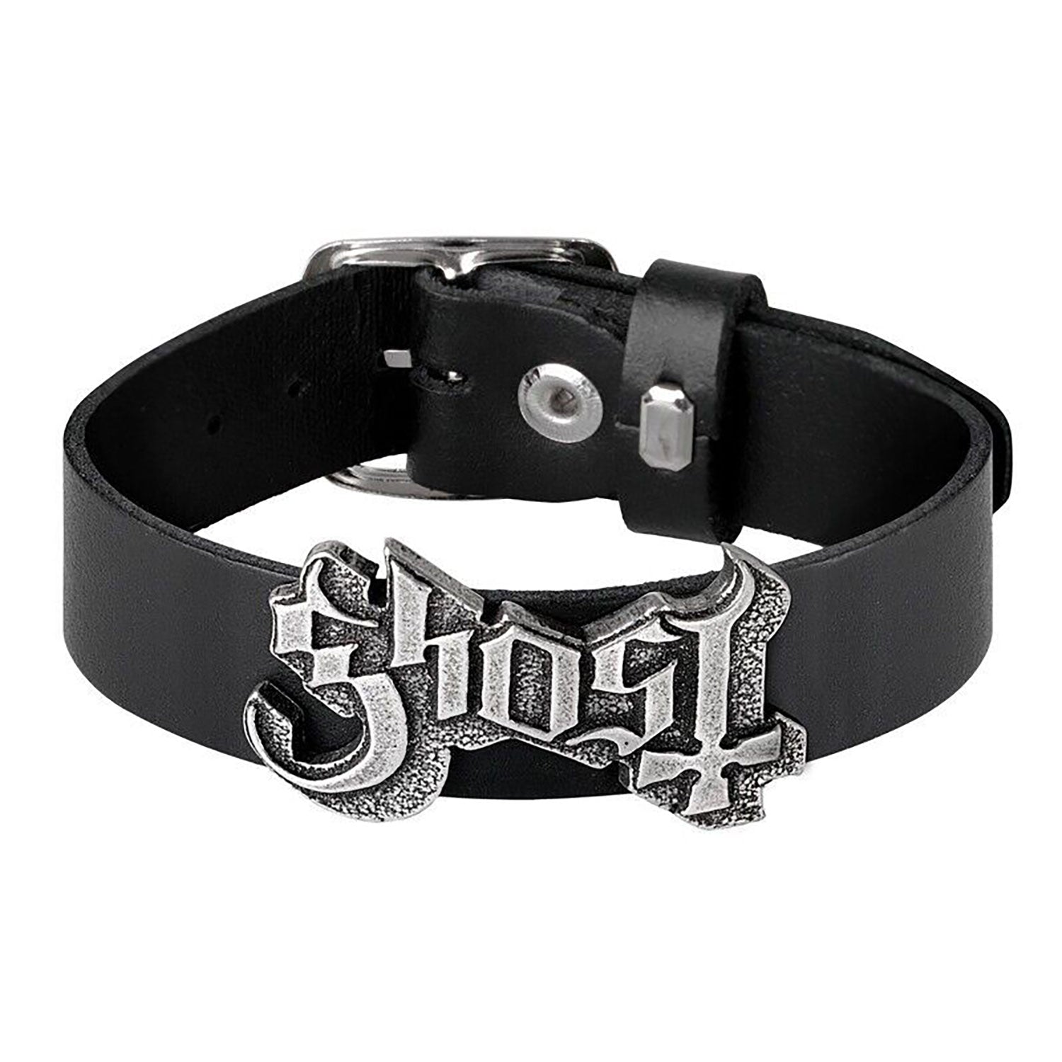 Ghost Logo Leather Wrist Strap Wristband
