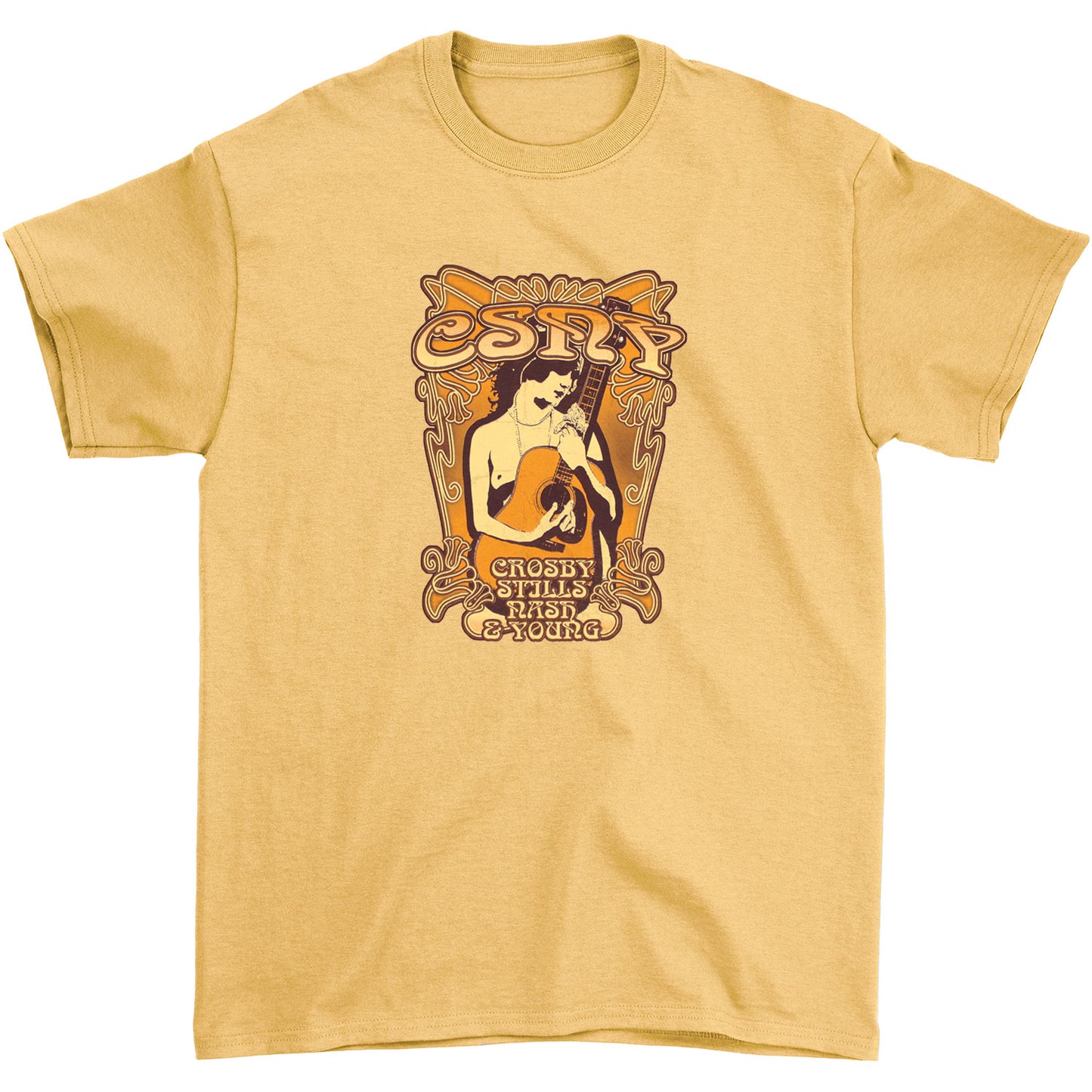 Freedom Of Speech 2006 Anvil Pigment Dye Yellow Tee Over Dyed T-shirt