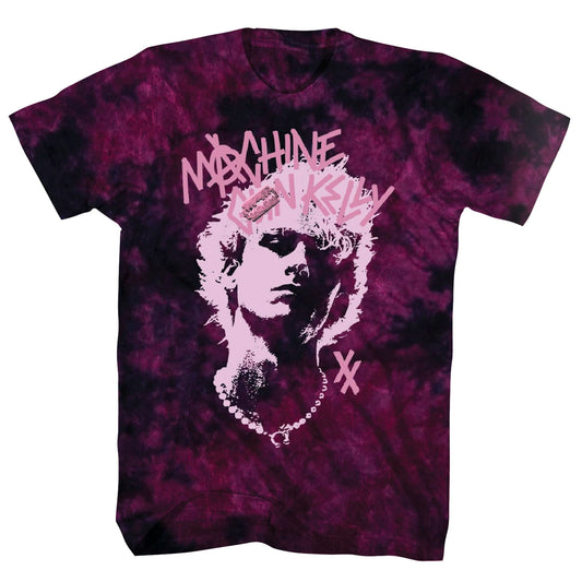 Pink Silhouette Portrait Tie Dye T-shirt