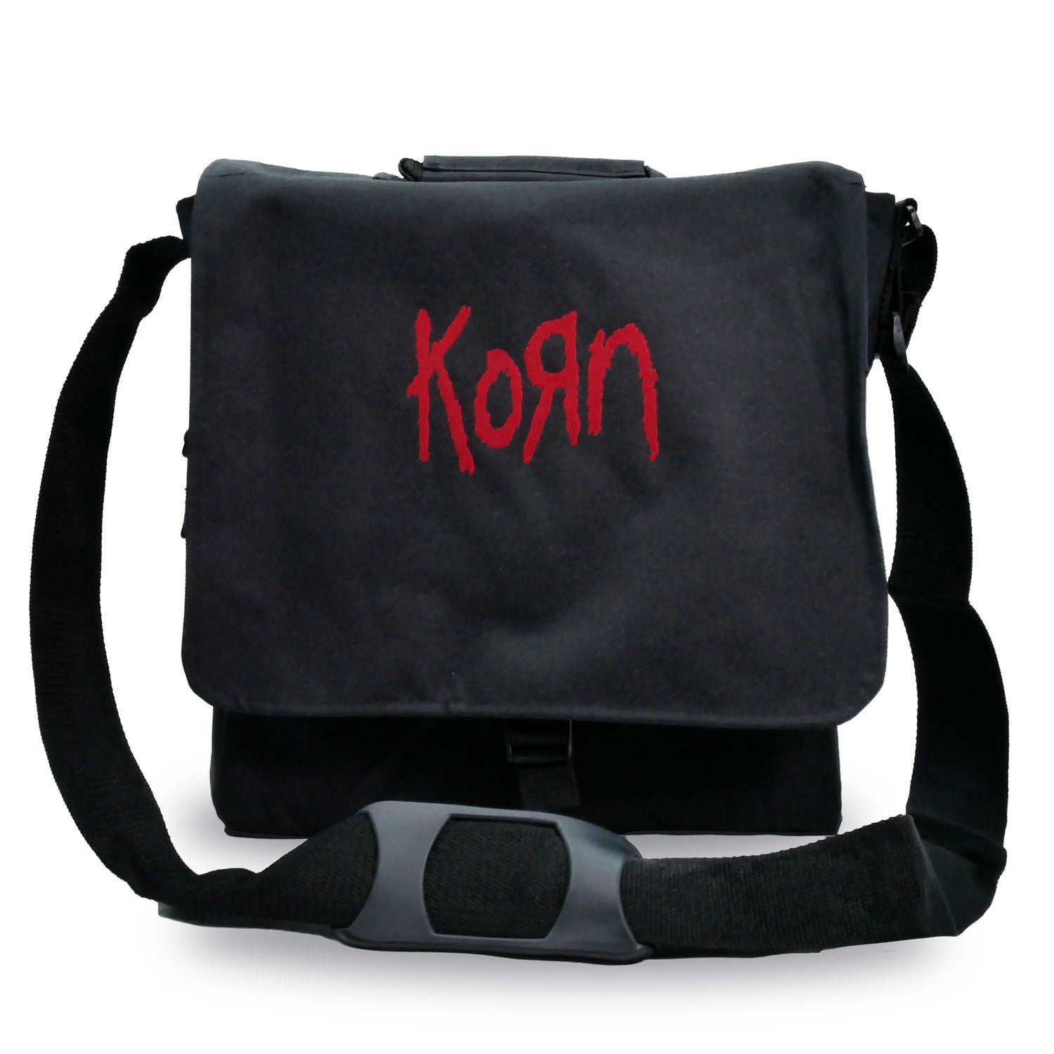 Korn Embroidered Red Logo Messenger Bag