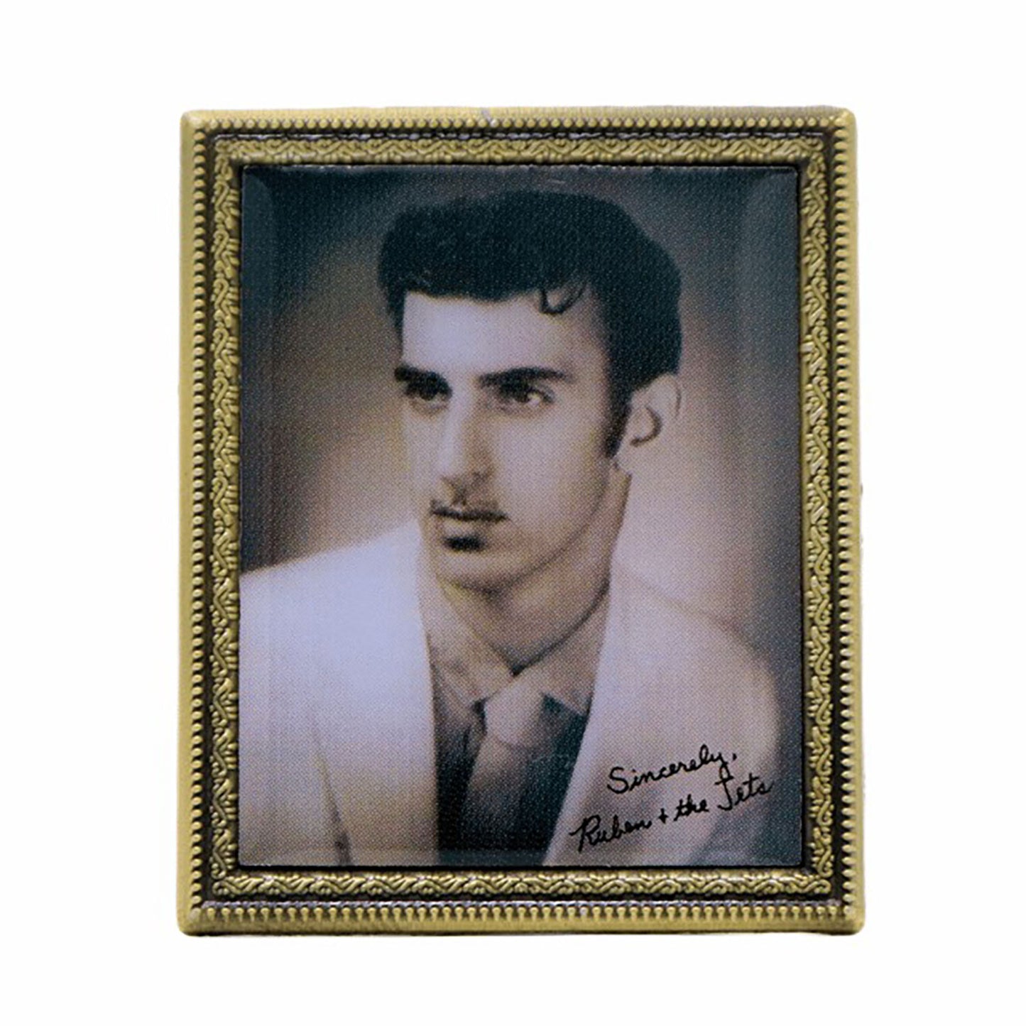 High School Photo With Magnet Add On Pewter Pin Badge