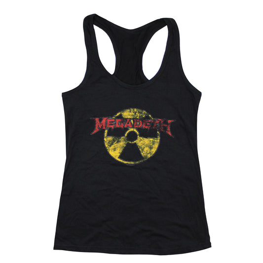 Vintage Distressed Radiation Symbol Logo Womens Tank