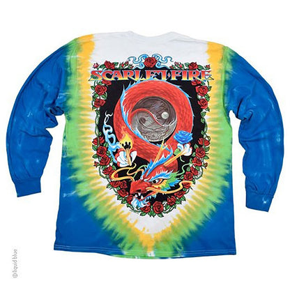Scarlet Fire Tie Dye  Long Sleeve