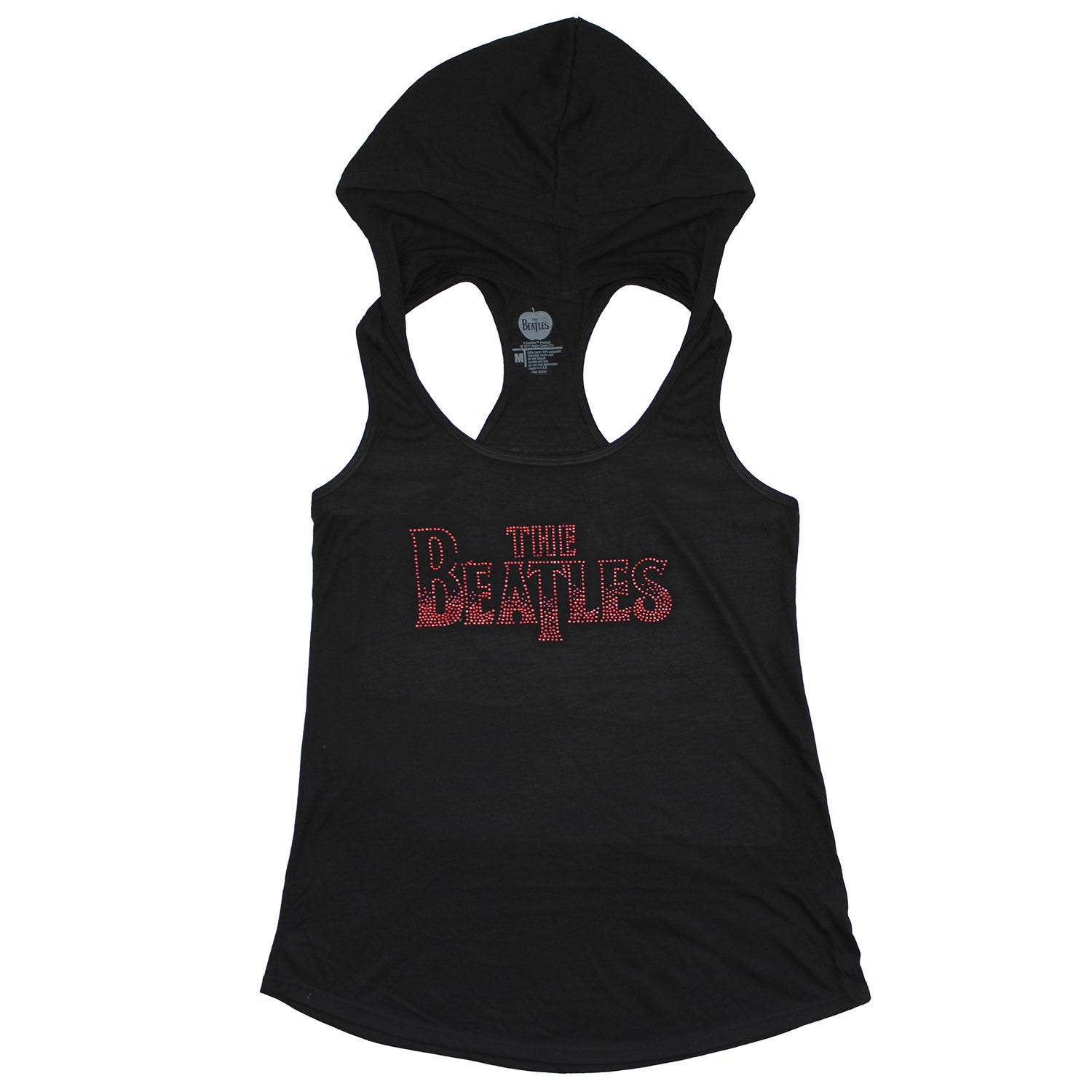 Red Rhinestones Drop T Logo Hoodie Tank Womens Tank