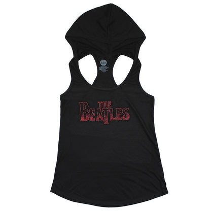 Red Rhinestones Drop T Logo Hoodie Tank Womens Tank