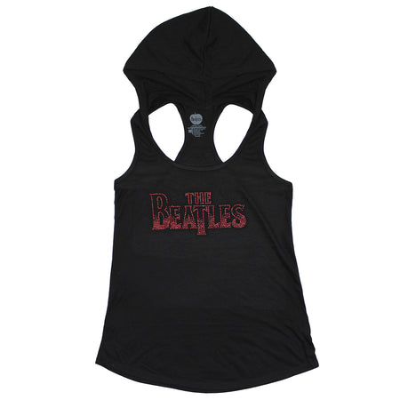 Red Rhinestones Drop T Logo Hoodie Tank Womens Tank